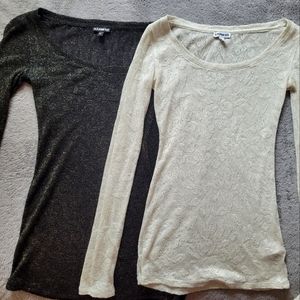 BUNDLE XS Express Black & White Dress Tops